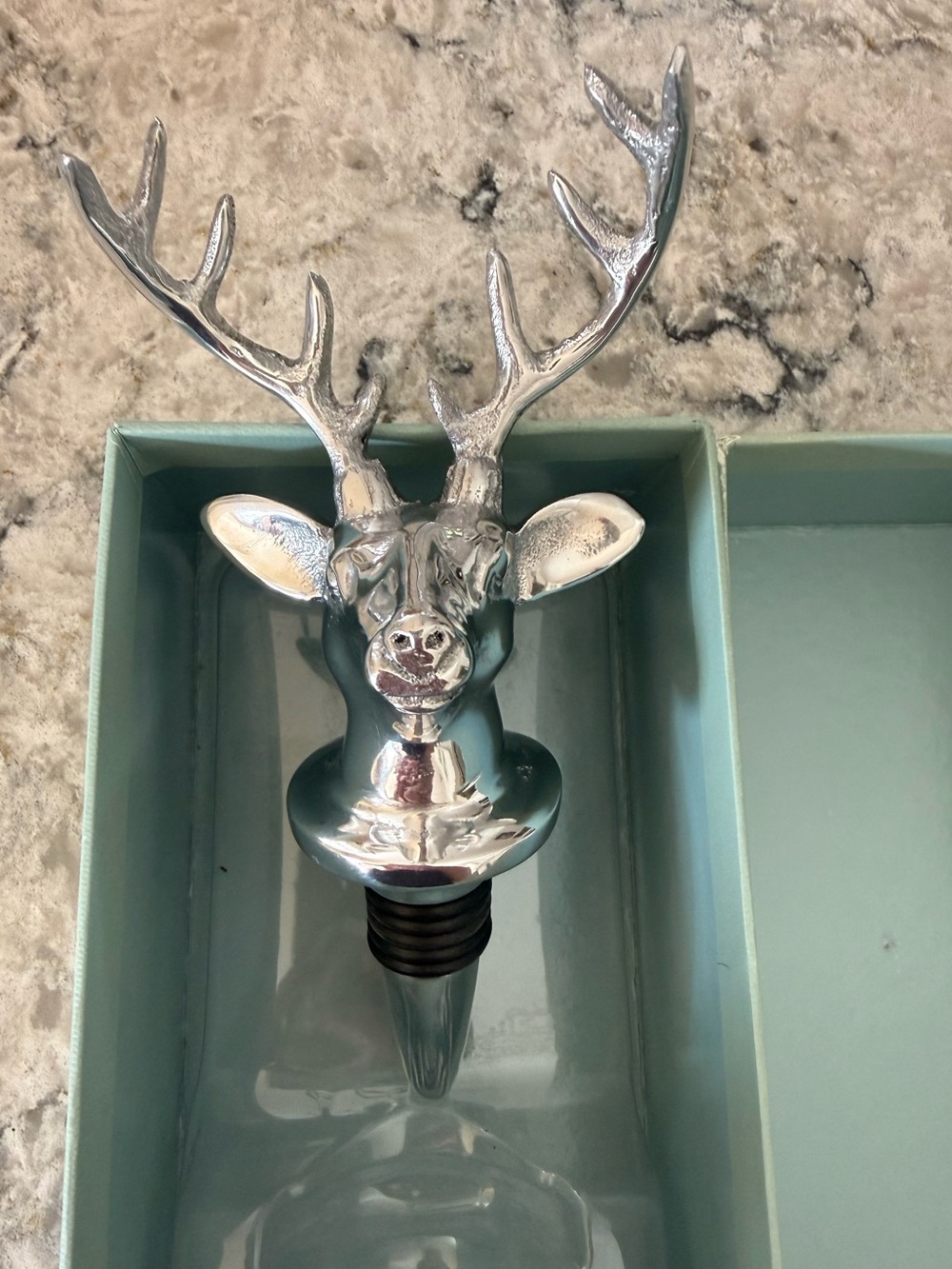 Mariposa Silver Stag Bottle Stopper